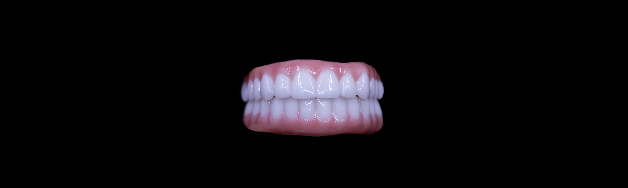 zirconia dental implants full set isolated on black