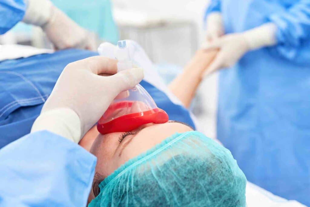 Patients are asleep for the pain free procedure under general anesthesia.